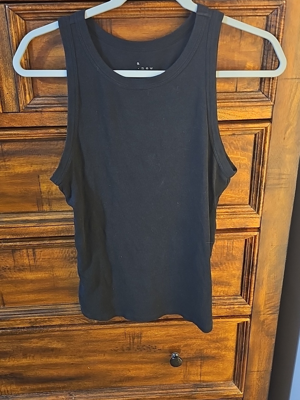 Womens like new A New Day black ribbed tank top. Sz xlg. BLACK TANK TOP